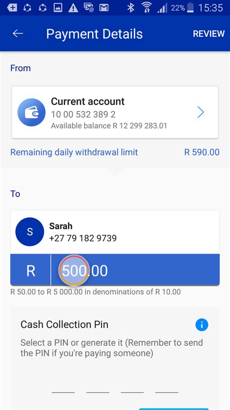 Creating an InstantMoney voucher .